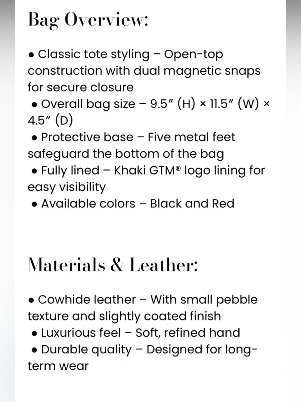 Leather Conceal carry handbag